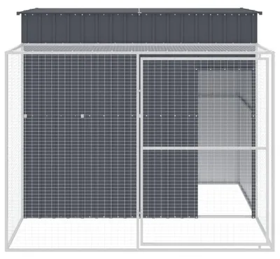 Immagine prodotto di Cuccia per cani con corridoio Antracite 214x253x181cm Acciaio zincato