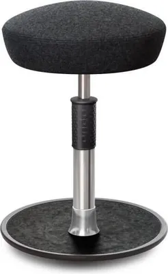 Produktbild von Sitz- Stehhocker Free Regular Hutsitz kvadrat Divina Anthrazit chr. /schw..