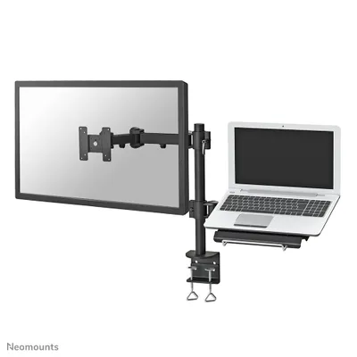 Produktbild von Neomounts FPMA-D960NOTEBOOK Monitorarm mit Laptop-Halterung 10-27", Klemme, 10 kg, 25,4 cm (10"), 68,6 cm (27"), 100 x 100 mm, Schwarz