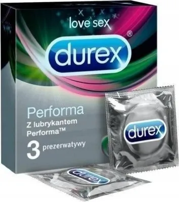 Produktbild von Durex Performa, Male condom, Transparent, Delay (prolong) effect, 52 mm, 3 Stück(e)