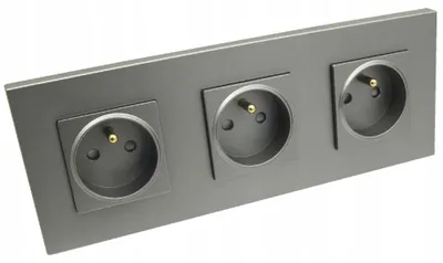 Image de Prise électrique triple B-line KP-2600301 grise