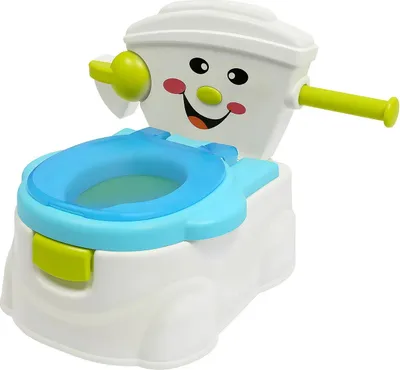 Produktbild von Kinder-Töpfchen - Toilettentrainer - Tragbar - Auto-Design - 60 kg Traglast - 6 Monate–5 Jahre - Sitzhöhe 19 cm - 36×30×42 cm - Blau