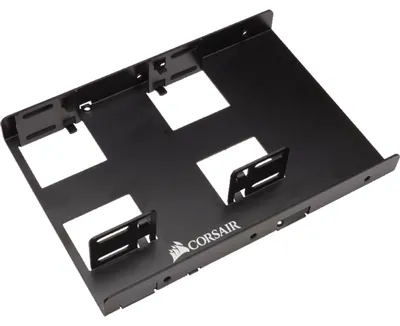 Produktbild von Corsair CSSD-BRKT2, 8,89 cm (3.5"), Carrier Panel, Schwarz, 2.5", Aluminium, 101,6 mm