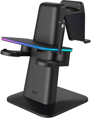 Obrázek produktu pro Kiwi Design Qc03 RGB nabíjecí stanice pro Meta Quest 3/Quest 2/Quest Pro černá