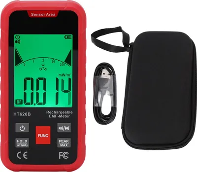 Obrázok produktu pre Detektor elektromagnetického žiarenia 3 v 1 magnetický elektrický rádiofrekvenčný tester pre vonkajšie použitie v domácnosti