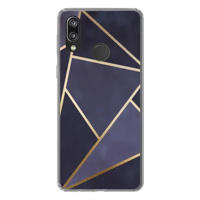 Produktbild von MuchoWow® Handyhülle Schutzhülle Hülle für Huawei P20 Lite (2020) Marmor - Blau - Collage Silikon Softcase Handy Hülle - Kartenhalter
