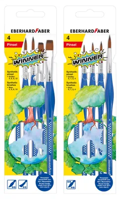 Produktbild von EBERHARD FABER - Synthetik Pinsel Winner, 8-teiliges Pinselset