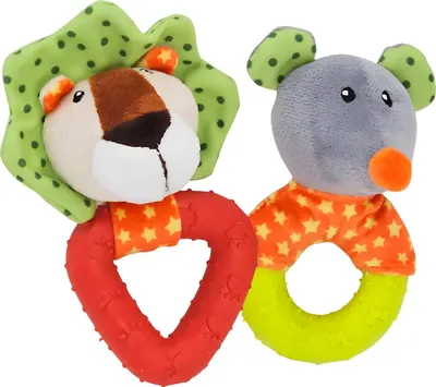 Produktbild von Nobby Hundespielzeug Löwe/Maus aus Plüsch mit TPR Ring