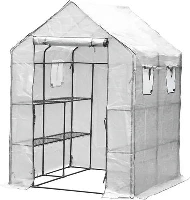 Immagine prodotto di Tenda in foglio Serra per pomodori Serra per pomodori Tenda in foglio riutilizzabile bianca 143x143x195cm