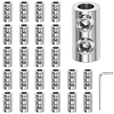 25 Stück Drahtkabelklemmen, Doppelloch, 1,5-2 mm, verzinkt