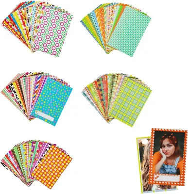 Produktbild von Mini Fotolijststickers, 100 Stück, bunt, für Instax Mini 12 Film