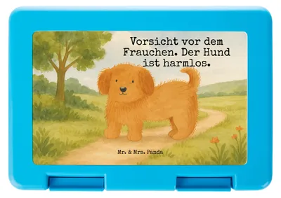Produktbild von Mr. & Mrs. Panda Lunchbox Hund Flauschig Design - Weiß - Geschenk, Sprüche, Brotbehälter, Bentobox, Hunde, Frühstücksbox, Vorratsbehälter, Niedlich, Frauchen, Bento Box