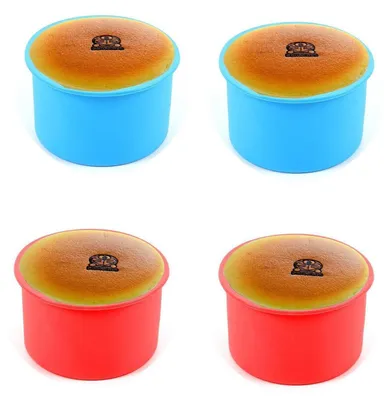 Zdjęcie produktu dla Silikonowe foremki do pieczenia, okrągłe, o średnicy 15 cm, zestaw 2 sztuki, odporne na temperaturę do 230°C
