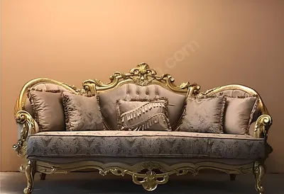 Produktbild von Dreisitzer Couch Polster Möbel Klassisches Sofa Französische Einrichtung