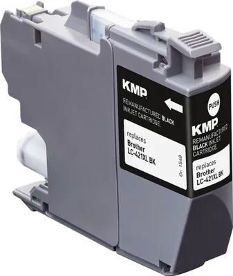 Produktbild von KMP Tintenpatrone passend für Brother LC421XLBK Black