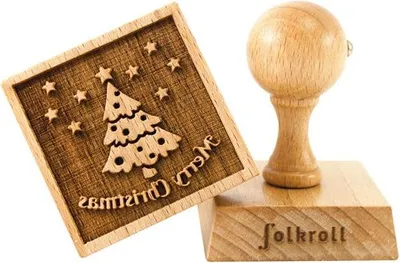 Image de Tampon à Biscuits Carré - Motif Sapin - Patisse