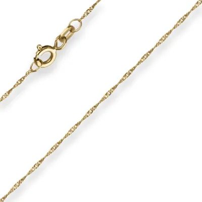 Produktbild von 1mm Singapurkette Goldkette Collier Halskette aus 333 Gold Gelbgold 45cm