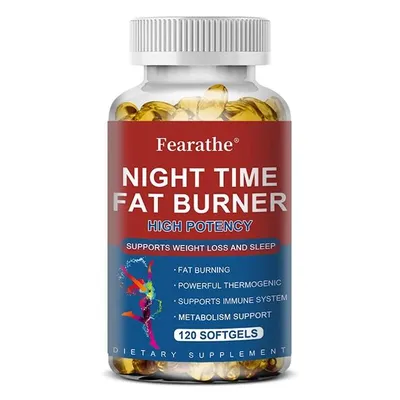 Produktbild von Night Time Fat Burner (120 Kapseln) Nahrungsergänzungsmittel, Gewicht, Fett, Stoffwechsel, Appetitbremse, Schlaf, Körpergesundheit