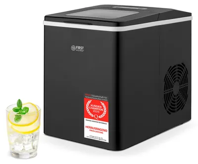 Produktbild von TZS First Austria - Eiswürfelmaschine 1,8L - 150W - 9 Würfel in 7-9 Min - 12 kg 24 Std - Schwarz