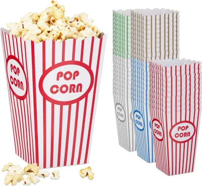 Productafbeelding van Popcornzakjes, 50 stuks, 5 kleuren