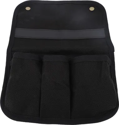 Produktbild von Campingstuhlseite Aufbewahrungstasche Leinwand Doppelschichten Hängende Tasche für Sessel Zeltständer schwarz