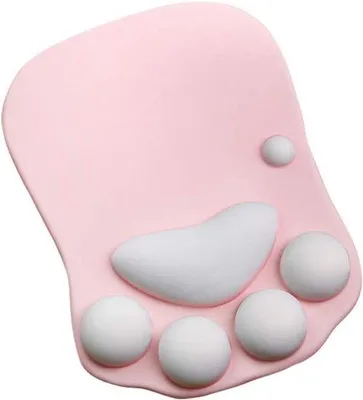 Productafbeelding van Schattige muismat met polssteun van silicone - Comfortabele en ergonomische muispad voor thuis en op kantoor
