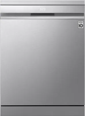 A front view of a freestanding dishwasher.