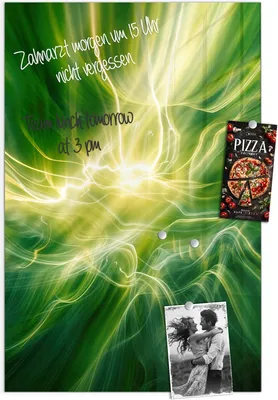 Produktbild von Magnettafel 60x90cm Pinnwand Whiteboard beschreibbar - Leuchtendes Glühen
