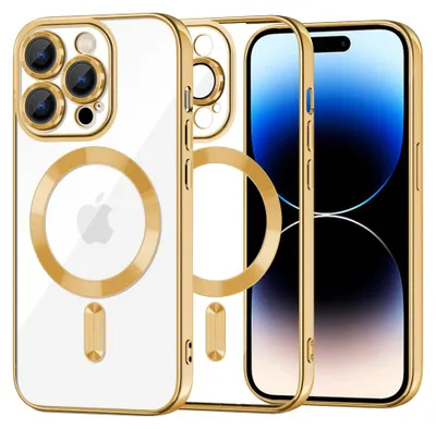 Obrázok produktu pre Techsuit Luxury Crystal MagSafe puzdro pre iPhone 14 Pro – zlaté (Gold)