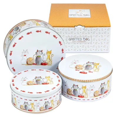 Produktbild von Set aus 3 Stapelbaren Keksdosen mit Tiermotiv zur Aufbewahrung von Keksen
