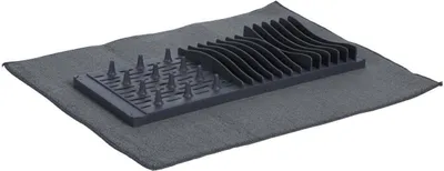 Produktbild von Storagesolutions Abtropfmatte für Besteck, 40 x 16 cm, Geschirrabtropfer 2 in 1