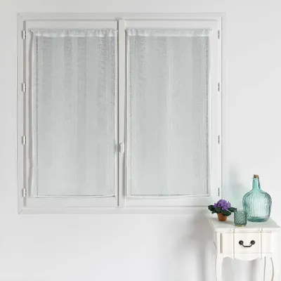 Obrázok produktu pre Záclona 45 x 120 cm, súprava 2 ks, biela, polyester, pre obývaciu izbu