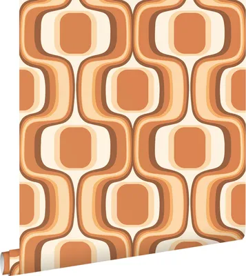 Zdjęcie produktu dla ESTAhome Tapeta ozdoby retro pomarańczowym 50 x 900 cm