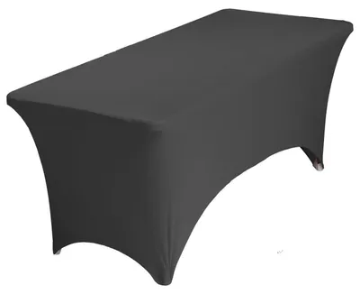 Productafbeelding van Elasthan tafelkleed, rechthoekig, 183 x 76 x 76 cm, zwart, wasbaar, kreukvrij, elastisch