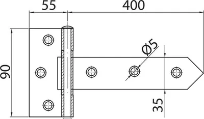 Produktbild von GAH-Alberts Kreuzgehänge, Scharnier, Stahl, Gelb, Galvanisch verzinkte Beschichtung, 6,5 mm, 10 Stück(e)