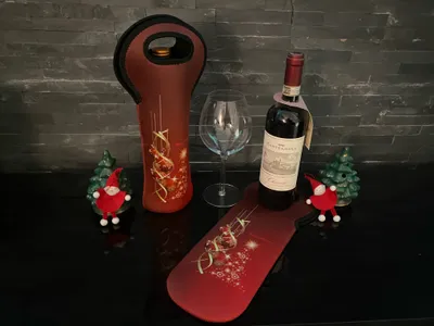 Image de Emballage de Noël, emballage cadeau, bouteille, bouteilles réutilisables, emballage de Noël