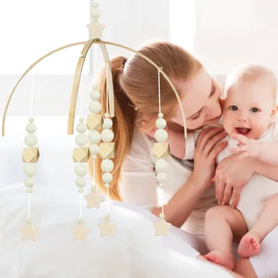 Produktbild von Holz Mobile Rahmen für Baby Spielzeug Kit