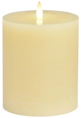 Immagine prodotto di Set di 2 candele a LED a cera vera che tremolano 10x12 cm crema