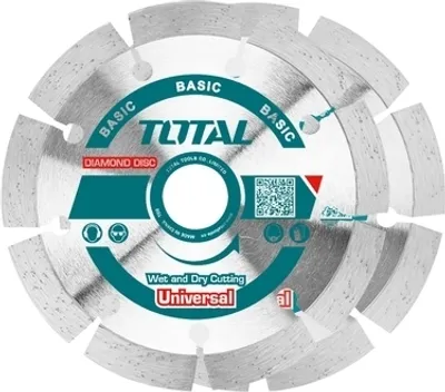 Immagine prodotto di Mola diamantata Total TAC21111532 Mola diamantata, segmentata, taglio a secco, 115x22,2mm