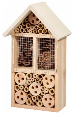 Produktbild von Insektenhotel - beige - 29 x 10 x 17 cm - Holz - Insektenhaus / Bienenhotel
