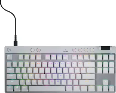 Obrázek produktu pro Logitech G PRO X TKL RAPID, Kabel, USB, Magnetic-mechanical key switch, QWERTY, LED, Bílá