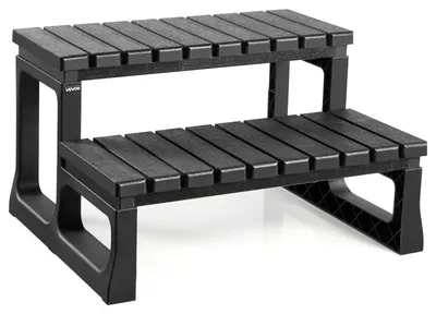 Image de Marche de baignoire VEVOR Escalier de piscine Escalier extérieur à 2 marches, échelle en PP de 599,44 mm de large pour piscines hors-sol/gonflables avec une capacité de charge de 145,15 kg, utilisable de manière polyvalente pour véranda terrasse camping-car