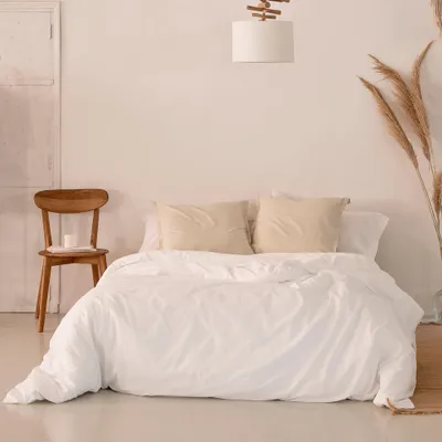 Image de Housse de couette HappyFriday Basic Blanc 155 x 220 cm