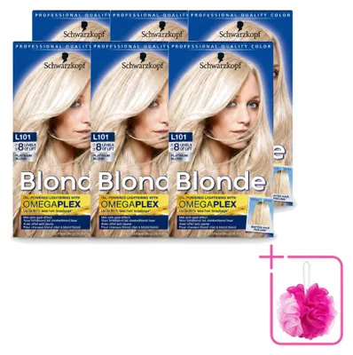 Produktbild von 6 x Schwarzkopf Blonde L101 Platinum Blond Aufheller - Sparpackung - 6 Stücke