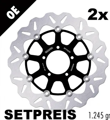 Produktbild von Bremsscheibe Set Galfer 2x DF773CW WAVE® schwimmend vorne 305x4,5mm für Ducati Hypermotard S Evo 796 / 1100 ccm Bj. 2007 - 2014