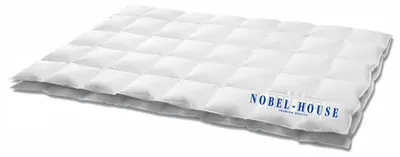 Produktbild von HANSKRUCHEN Nobel House Daunendecke 155x200 cm extra Leicht 90% Daunen waschbar Allergiker Kassettendecke atmungsaktiv Decke weiss