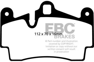 Produktbild von EBC Brakes Bremsbeläge Bremsklötze HINTEN DP41474R