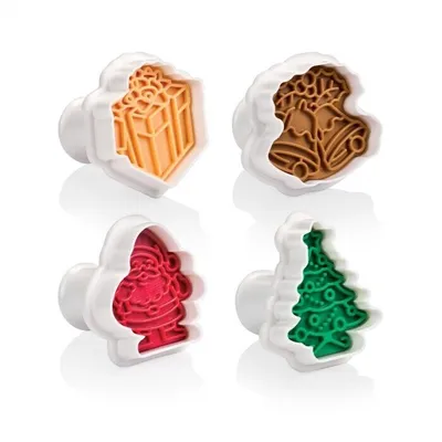 Image de Tescoma Emporte-pièce avec poinçon pour biscuits Biscuits Noël Set de 4 moules à biscuits