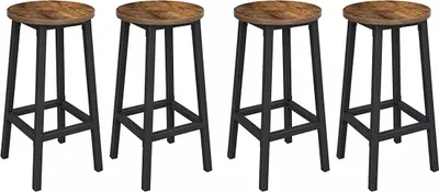 Productafbeelding van And OutdoorMatch Luxe barkruk van jacint, set van 4 - Barkruk zonder rugleuning - Industrieel design