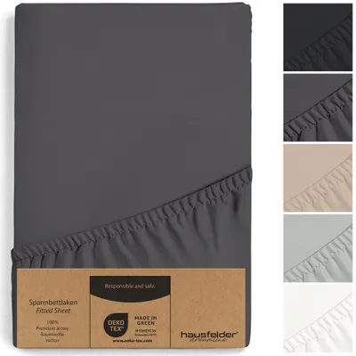 Produktbild von Premium Spannbettlaken (140/160x200cm, Anthrazit-Schwarz)